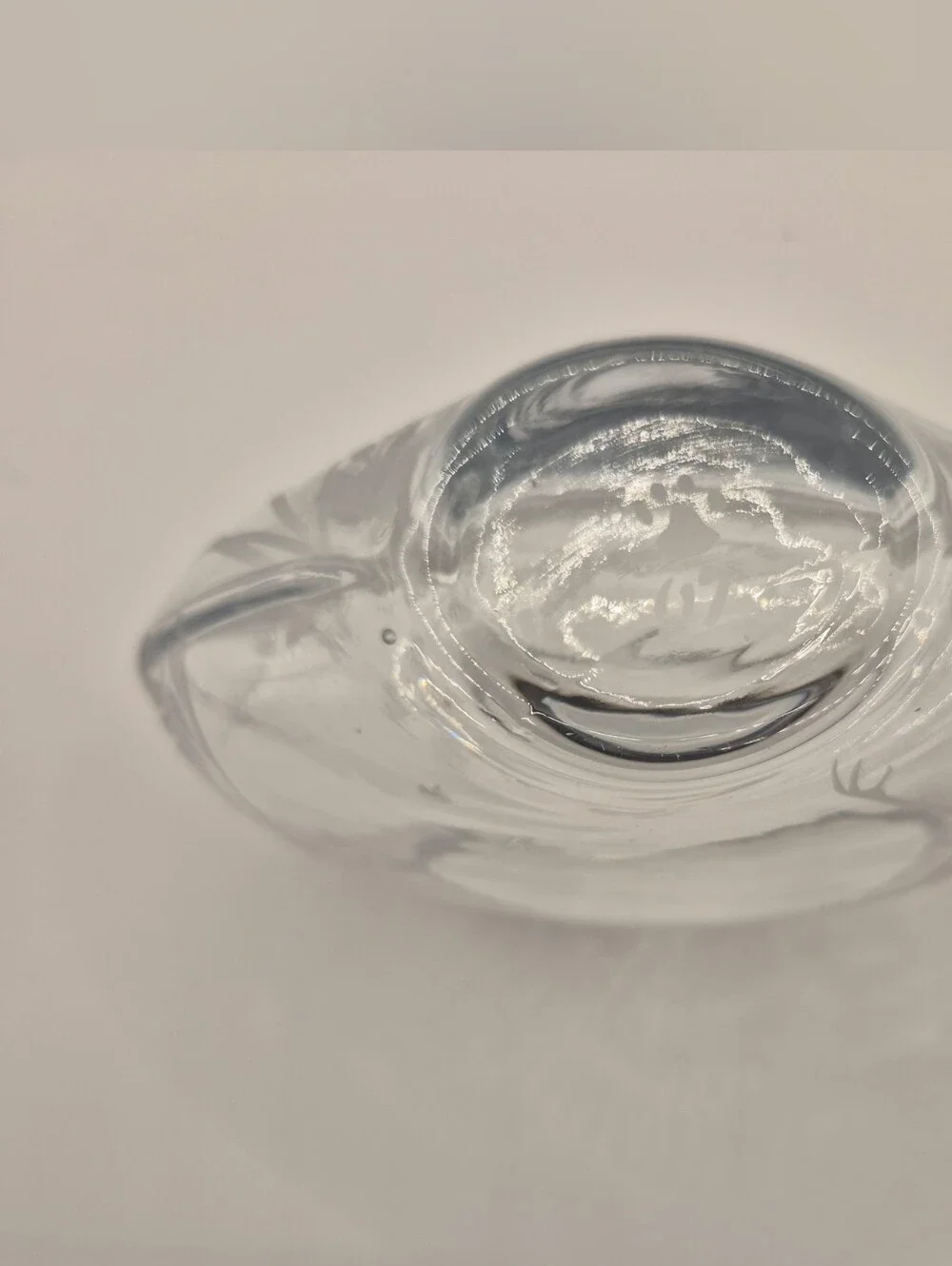 Etched Heron Glass Bowl - Clear